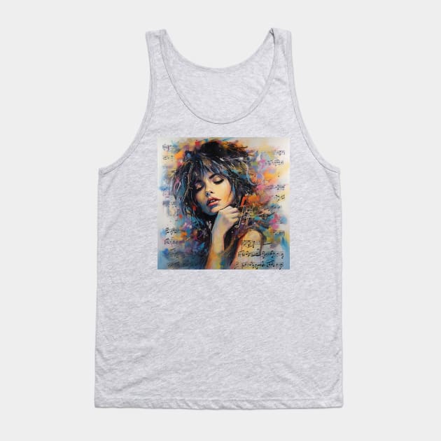 Music, girl, notes Tank Top by CatCoconut-Art